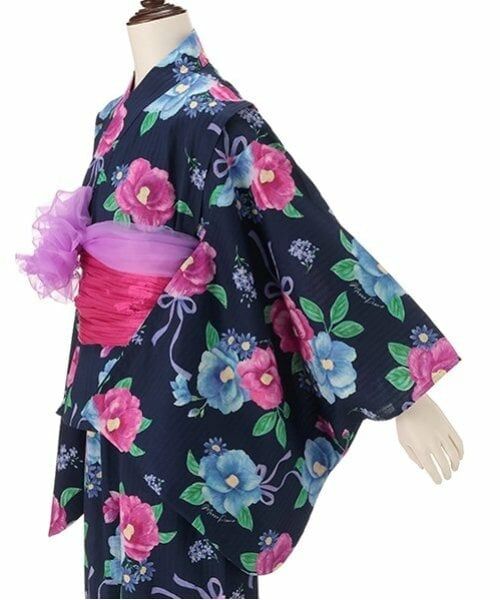 mezzo piano junior / メゾピアノジュニア 着物・浴衣・小物類 | 【接触冷感】椿柄2WAY浴衣 | 詳細9