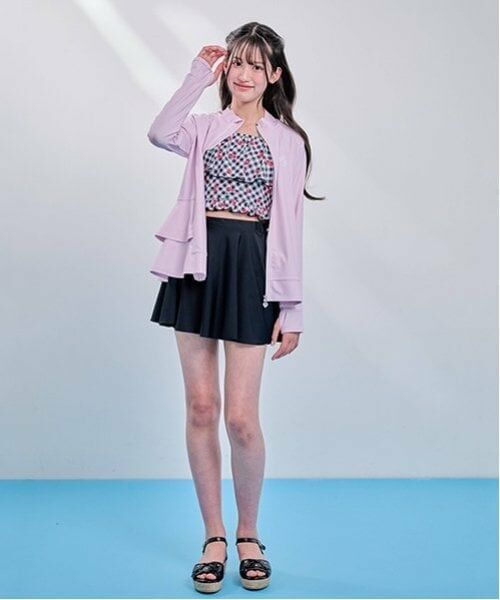 mezzo piano junior / メゾピアノジュニア 水着・スイムグッズ | 【SWIM】【UVカット】フリルラッシュガード | 詳細13