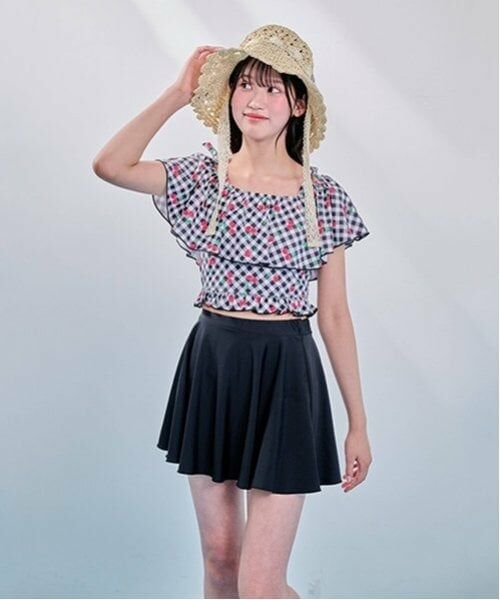 mezzo piano junior / メゾピアノジュニア 水着・スイムグッズ | 【SWIM】チェリー柄フリル swim wear(2WAY) | 詳細19