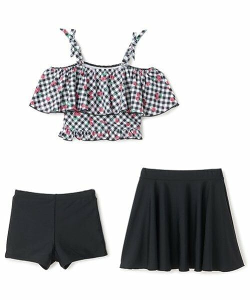 mezzo piano junior / メゾピアノジュニア 水着・スイムグッズ | 【SWIM】チェリー柄フリル swim wear(2WAY) | 詳細2