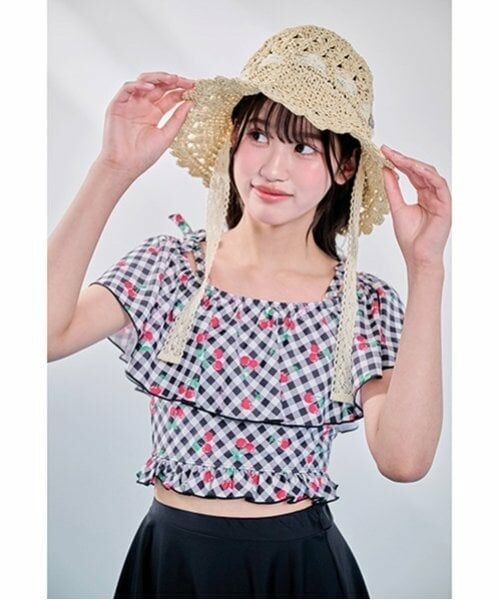 mezzo piano junior / メゾピアノジュニア 水着・スイムグッズ | 【SWIM】チェリー柄フリル swim wear(2WAY) | 詳細21