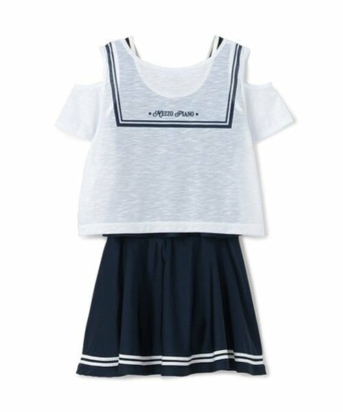 mezzo piano junior / メゾピアノジュニア 水着・スイムグッズ | 【SWIM】スクール対応 swim wear(Tシャツつき) | 詳細1