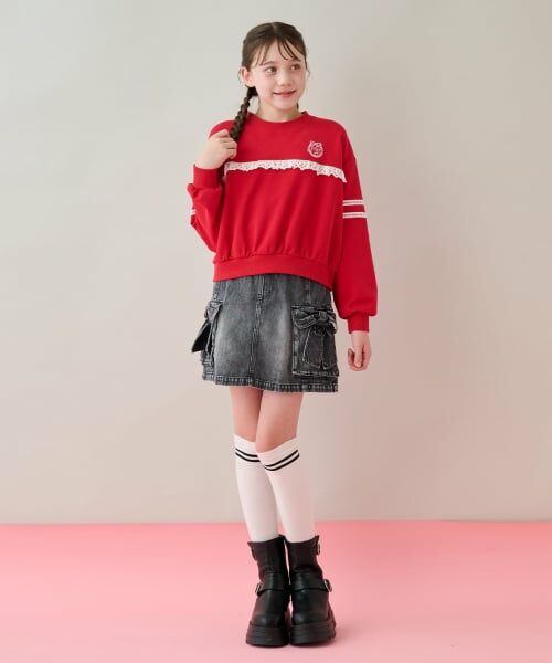 mezzo piano junior / メゾピアノジュニア ショート・ハーフ・半端丈パンツ | リボンフラップカーゴスカパン | 詳細20