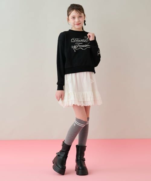 mezzo piano junior / メゾピアノジュニア ミニ・ひざ丈スカート | レースティアードスカート | 詳細16