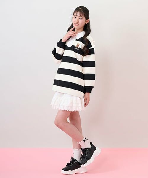 mezzo piano junior / メゾピアノジュニア ミニ・ひざ丈スカート | レースティアードスカート | 詳細20