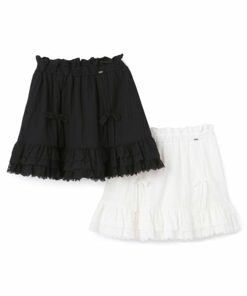 mezzo piano junior / メゾピアノジュニア ミニ・ひざ丈スカート | レースティアードスカート | 詳細9