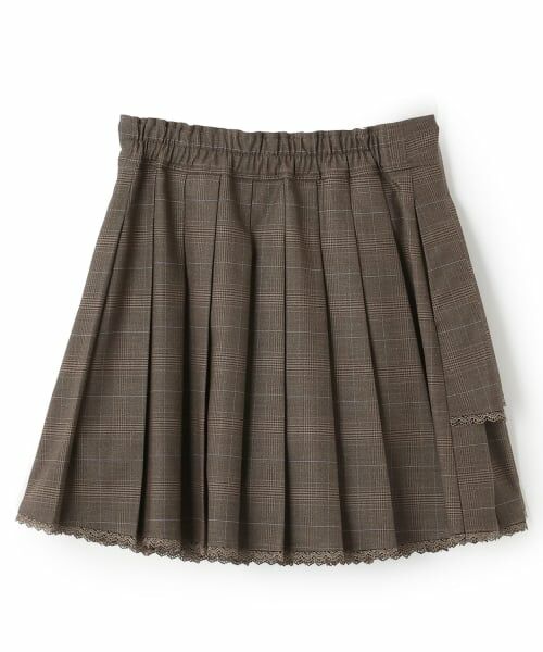 mezzo piano junior / メゾピアノジュニア ショート・ハーフ・半端丈パンツ | トリムレース2段プリーツスカパン | 詳細1