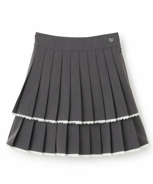 mezzo piano junior / メゾピアノジュニア ショート・ハーフ・半端丈パンツ | トリムレース2段プリーツスカパン | 詳細12