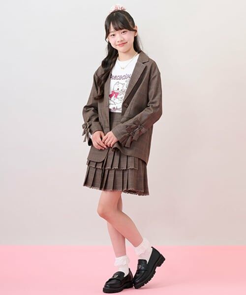 mezzo piano junior / メゾピアノジュニア ショート・ハーフ・半端丈パンツ | トリムレース2段プリーツスカパン | 詳細19