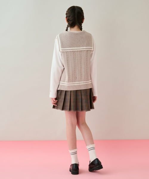 mezzo piano junior / メゾピアノジュニア ショート・ハーフ・半端丈パンツ | トリムレース2段プリーツスカパン | 詳細23