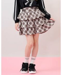 ハートバックルベルトつきティアードスカパン