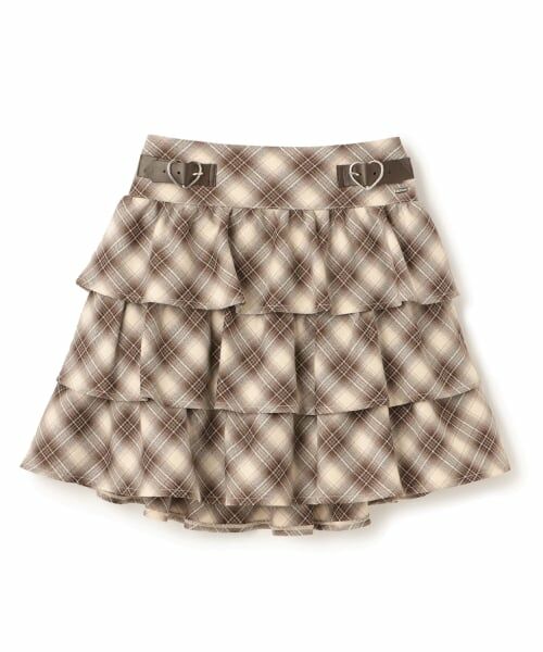 mezzo piano junior / メゾピアノジュニア ショート・ハーフ・半端丈パンツ | ハートバックルベルトつきティアードスカパン | 詳細11