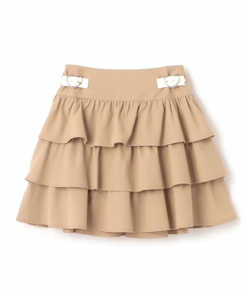 mezzo piano junior / メゾピアノジュニア ショート・ハーフ・半端丈パンツ | ハートバックルベルトつきティアードスカパン | 詳細12