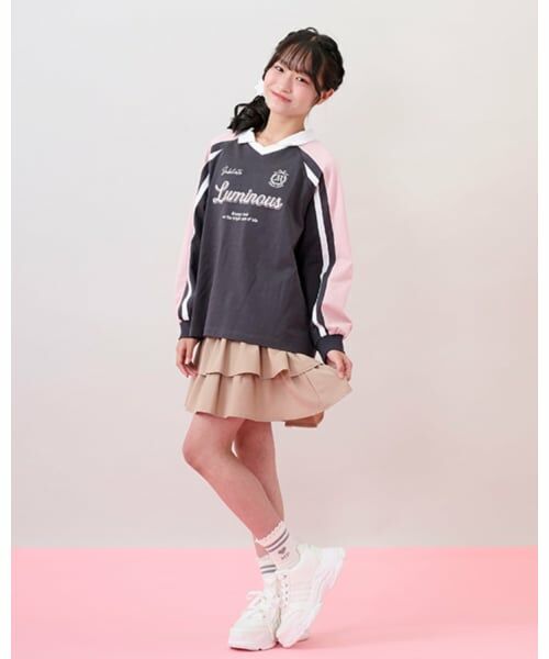 mezzo piano junior / メゾピアノジュニア ショート・ハーフ・半端丈パンツ | ハートバックルベルトつきティアードスカパン | 詳細17