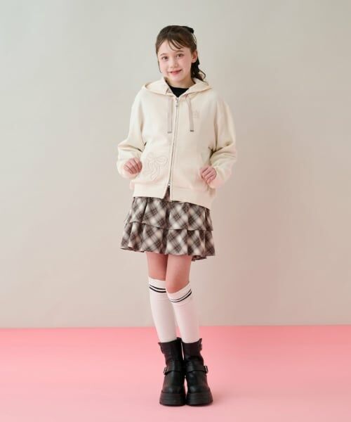 mezzo piano junior / メゾピアノジュニア ショート・ハーフ・半端丈パンツ | ハートバックルベルトつきティアードスカパン | 詳細23