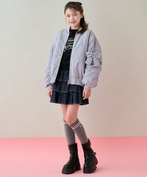 mezzo piano junior / メゾピアノジュニア ショート・ハーフ・半端丈パンツ | ハートバックルベルトつきティアードスカパン | 詳細25