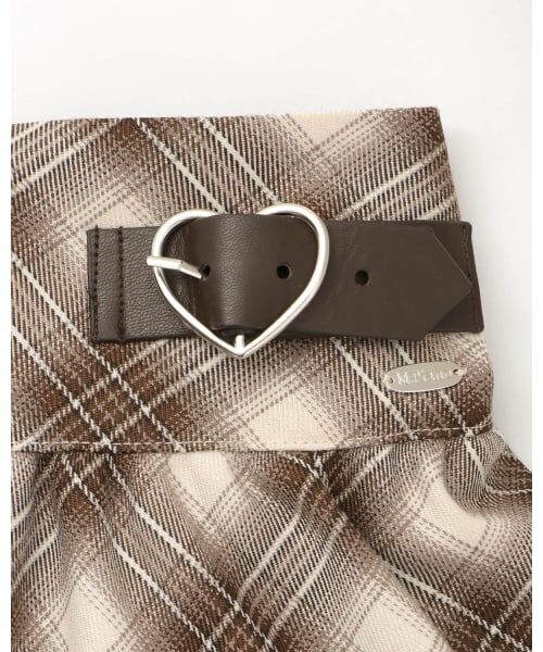 mezzo piano junior / メゾピアノジュニア ショート・ハーフ・半端丈パンツ | ハートバックルベルトつきティアードスカパン | 詳細4