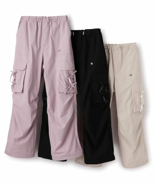 mezzo piano junior / メゾピアノジュニア その他パンツ | 【吸水速乾】レースアップリボンポケットカーゴパンツ | 詳細8