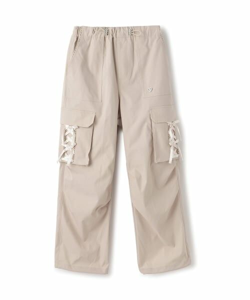 mezzo piano junior / メゾピアノジュニア その他パンツ | 【吸水速乾】レースアップリボンポケットカーゴパンツ | 詳細9