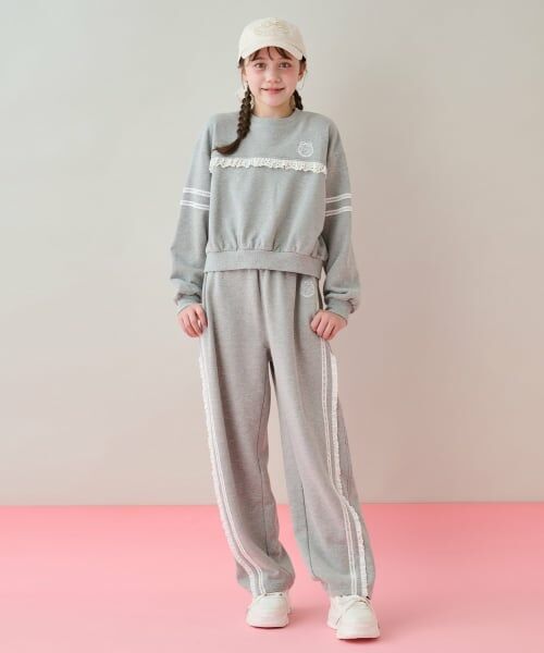 mezzo piano junior / メゾピアノジュニア その他パンツ | スウェットバレルレッグパンツ | 詳細11