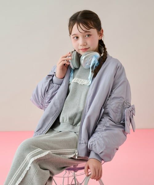 mezzo piano junior / メゾピアノジュニア その他パンツ | スウェットバレルレッグパンツ | 詳細12