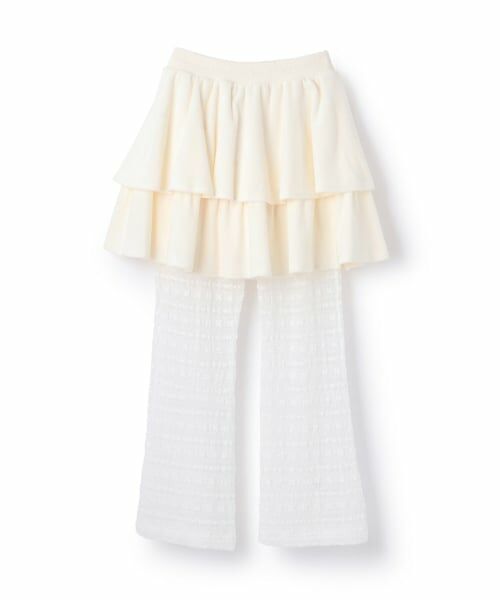 mezzo piano junior / メゾピアノジュニア その他パンツ | ティアードスカート＆レースパンツセット | 詳細1