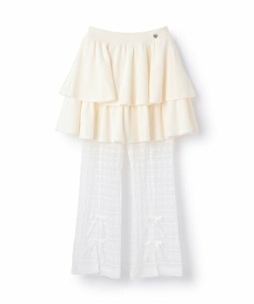 mezzo piano junior / メゾピアノジュニア その他パンツ | ティアードスカート＆レースパンツセット | 詳細10