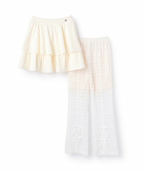 mezzo piano junior / メゾピアノジュニア その他パンツ | ティアードスカート＆レースパンツセット | 詳細2