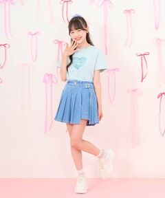 mezzo piano junior / メゾピアノジュニア ショート・ハーフ・半端丈パンツ | ラッププリーツショートパンツ（2WAY)