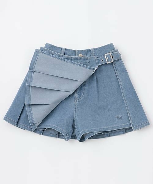 mezzo piano junior / メゾピアノジュニア ショート・ハーフ・半端丈パンツ | ラッププリーツショートパンツ（2WAY) | 詳細5