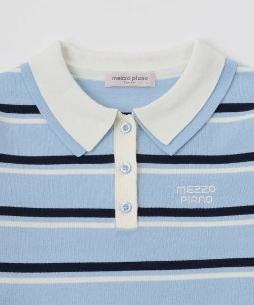 mezzo piano junior / メゾピアノジュニア ニット・セーター | ボーダーポロニット | 詳細2