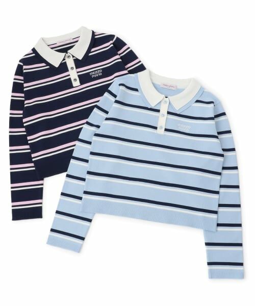 mezzo piano junior / メゾピアノジュニア ニット・セーター | ボーダーポロニット | 詳細6