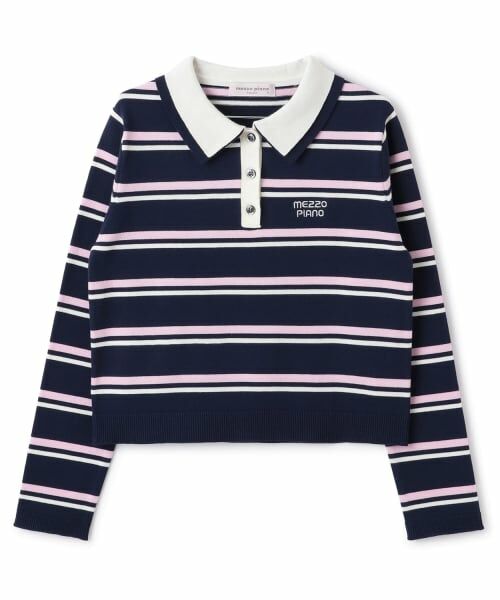 mezzo piano junior / メゾピアノジュニア ニット・セーター | ボーダーポロニット | 詳細7