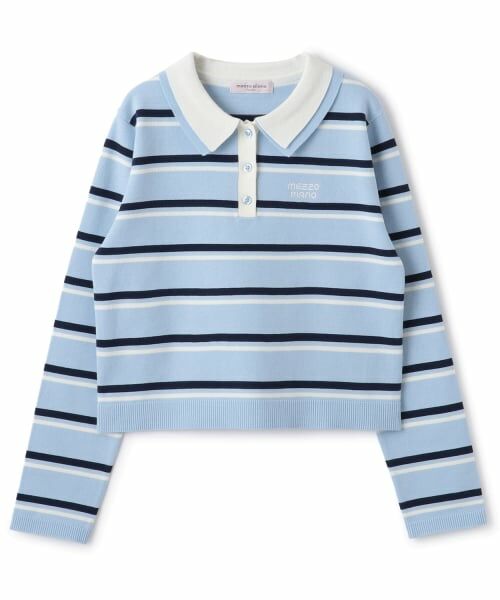 mezzo piano junior / メゾピアノジュニア ニット・セーター | ボーダーポロニット | 詳細8