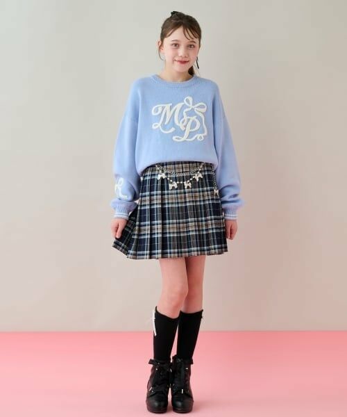 mezzo piano junior / メゾピアノジュニア ニット・セーター | ロゴさがら刺しゅうニット | 詳細12