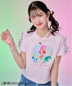 mezzo piano junior / メゾピアノジュニア Tシャツ | 【The Powerpuff Girls】　袖リボンTシャツ