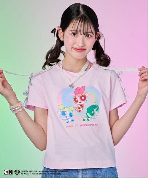 mezzo piano junior / メゾピアノジュニア Tシャツ | 【The Powerpuff Girls】　袖リボンTシャツ | 詳細10