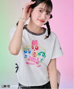 mezzo piano junior / メゾピアノジュニア Tシャツ | 【The Powerpuff Girls】　リンガーTシャツ