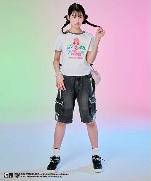 mezzo piano junior / メゾピアノジュニア Tシャツ | 【The Powerpuff Girls】　リンガーTシャツ | 詳細10