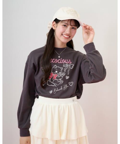 mezzo piano junior / メゾピアノジュニア Tシャツ | Kitten＆Ribbon 長袖Tシャツ | 詳細12