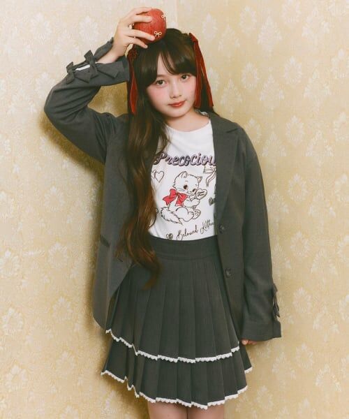 mezzo piano junior / メゾピアノジュニア Tシャツ | Kitten＆Ribbon 長袖Tシャツ | 詳細19