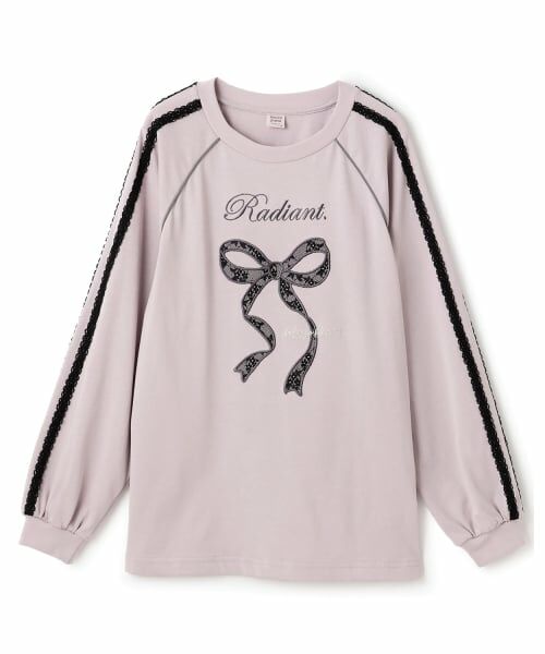 mezzo piano junior / メゾピアノジュニア Tシャツ | レースリボンアップリケ長袖Tシャツ | 詳細9