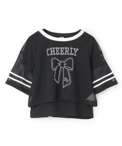 mezzo piano junior / メゾピアノジュニア Tシャツ | リボンメッシュTシャツセット