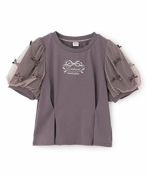 mezzo piano junior / メゾピアノジュニア Tシャツ | 【接触冷感】袖異素材タックTシャツ | 詳細10