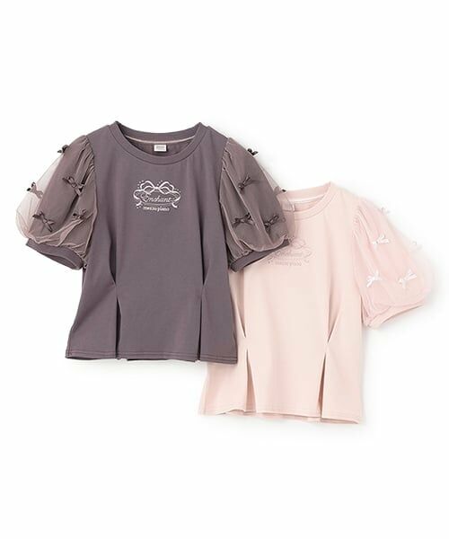 mezzo piano junior / メゾピアノジュニア Tシャツ | 【接触冷感】袖異素材タックTシャツ | 詳細8