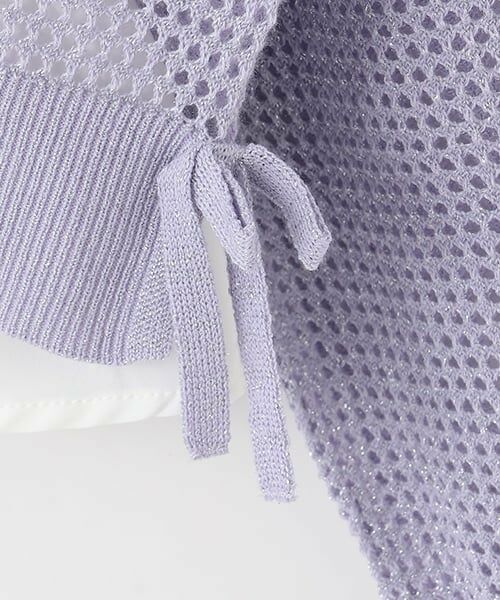 mezzo piano junior / メゾピアノジュニア ニット・セーター | 【接触冷感】ラメメッシュニット＆ペプラムTシャツセット | 詳細5