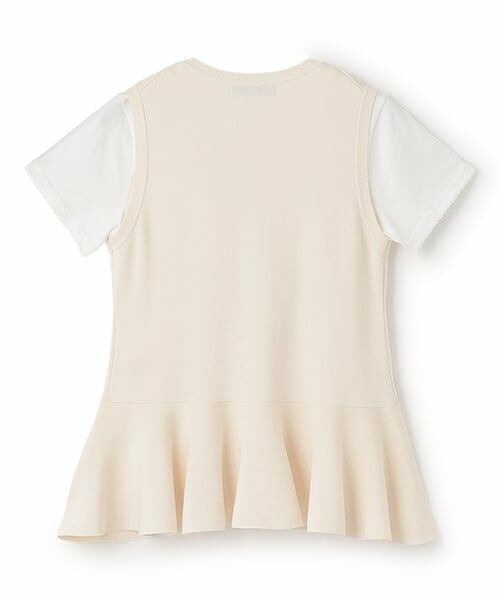 mezzo piano junior / メゾピアノジュニア Tシャツ | 薄手ニットベスト＆Tシャツセット | 詳細1