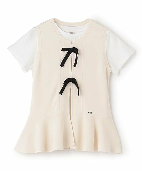 mezzo piano junior / メゾピアノジュニア Tシャツ | 薄手ニットベスト＆Tシャツセット | 詳細12