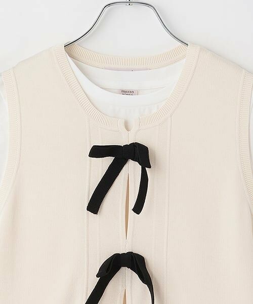 mezzo piano junior / メゾピアノジュニア Tシャツ | 薄手ニットベスト＆Tシャツセット | 詳細3