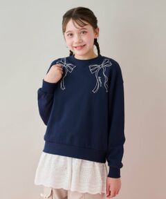 mezzo piano junior / メゾピアノジュニア スウェット | レースレイヤードトレーナー